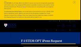 
							         F-1 STEM OPT iPenn Request | ISSS								  
							    