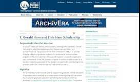 
							         F. Gerald Ham and Elsie Ham Scholarship | Society of American ...								  
							    