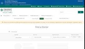
							         F Patterson Owings MD - Find a Doctor | Trident Health System								  
							    