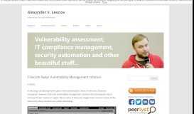 
							         F-Secure Radar Vulnerability Management solution | Alexander V ...								  
							    