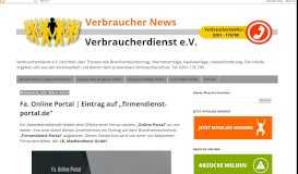 
							         Fa. Online Portal | Eintrag auf „firmendienst-portal.de ...								  
							    