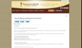 
							         Face of Mercy Leadership Conference - Franciscan Sisters of Little Falls								  
							    