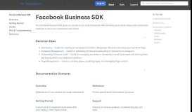 
							         Facebook Business SDK - Facebook for Developers								  
							    
