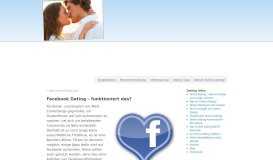 
							         Facebook Dating – funktioniert das? - Dating Erfolg								  
							    