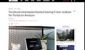 
							         Facebook employees busted leaving 5-star reviews for Portal on ...								  
							    