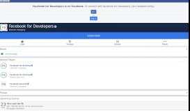 
							         Facebook for Developers - Home | Facebook								  
							    
