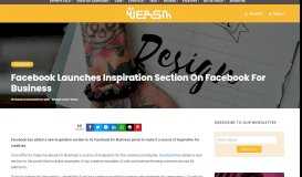 
							         Facebook Launches Inspiration Section On Facebook For Business ...								  
							    