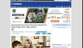 
							         Facebook launches Parents Portal to help keep kids safe online								  
							    