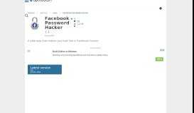 
							         Facebook Password Hacker 1.1 for Android - Download								  
							    