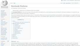 
							         Facebook Platform - Wikipedia								  
							    