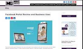 
							         Facebook Portal Review and Business Uses - Mike Gingerich								  
							    