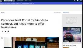 
							         Facebook Portal review: Good video chat, but better for business								  
							    