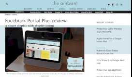 
							         Facebook Portal review - The Ambient								  
							    