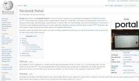 
							         Facebook Portal - Wikipedia								  
							    