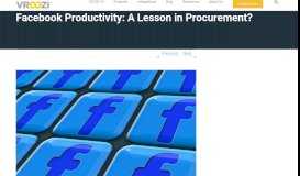 
							         Facebook Productivity: A Lesson in Procurement? | Vroozi								  
							    
