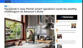 
							         Facebook's new Portal smart speakers could be worthy challengers to ...								  
							    