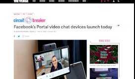 
							         Facebook's Portal video chat devices launch today - The Verge								  
							    