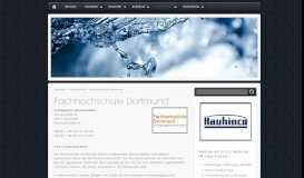 
							         Fachhochschule Dortmund - Deutsches Wasserhydraulik Portal								  
							    