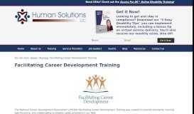 
							         Facilitating Career Development Training - Human Solutions								  
							    