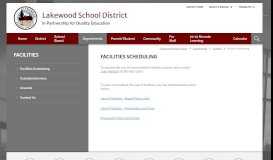 
							         Facilities / Facilities Scheduling - Lakewood School District								  
							    