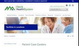 
							         Facilities & Locations | Davis Health System								  
							    