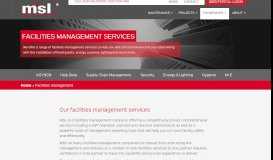 
							         Facilities Management Service Company, UK | MSL								  
							    
