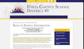 
							         Facility Information – Back to School Information – Uinta County ...								  
							    