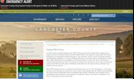 
							         Facility PREA Policy | Lancaster County, PA - Official Website								  
							    