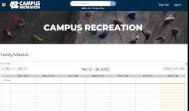 
							         Facility Schedule - UNC Campus Recreation Portal								  
							    