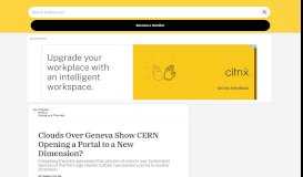 
							         FACT CHECK: Clouds Over Geneva Show CERN Opening a Portal to ...								  
							    