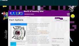 
							         Fact Sphere | World of Gaming Wiki | FANDOM powered by Wikia								  
							    