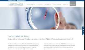 
							         Factoring online mit dem 24/7-ADELTA.Portal, ADELTA.FINANZ AG								  
							    