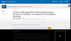
							         Factors Affecting Web Portal Information Services Usability: A ...								  
							    