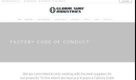 
							         FACTORY CODE OF CONDUCT - GLOBAL SURF INDUSTRIES								  
							    