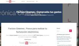 
							         Factura Cinemex : Comprueba tus gastos - Ticket Factura								  
							    