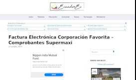 
							         Factura Electrónica Corporación Favorita – Comprobantes Supermaxi								  
							    