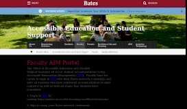 
							         Faculty AIM Portal | Accessible Education and Student Support | Bates ...								  
							    