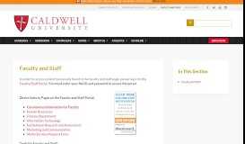 
							         Faculty and Staff - Caldwell University, New Jersey								  
							    