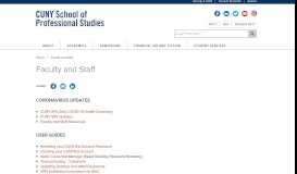 
							         Faculty and Staff | cuny sps								  
							    