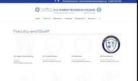 
							         Faculty and Staff | D. A. Dorsey Technical College								  
							    