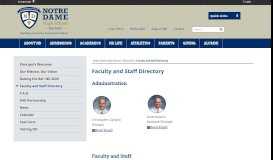 
							         Faculty and Staff Directory - Notre Dame Fairfield								  
							    