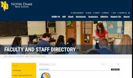 
							         Faculty and Staff Directory - Notre Dame High School								  
							    