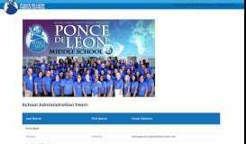 
							         Faculty and Staff directory – Ponce De Leon Middle School – Coral ...								  
							    