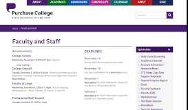 
							         Faculty and Staff • News • Purchase College								  
							    
