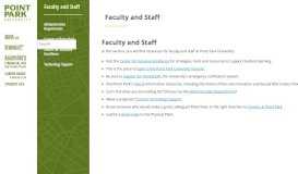 
							         Faculty and Staff | Point Park University | Pittsburgh, PA								  
							    