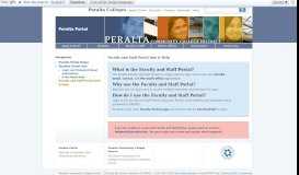 
							         Faculty and Staff Portal Info & Help - Peralta Portal Peralta Portal								  
							    