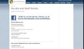 
							         Faculty and Staff Portals - Johnson C. Smith University								  
							    