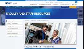 
							         Faculty and Staff Resources - Huizenga College of Business - Nova ...								  
							    