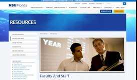 
							         Faculty and Staff Resources | Nova Southeastern University								  
							    