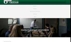 
							         Faculty and Staff Resources | University of Oregon								  
							    